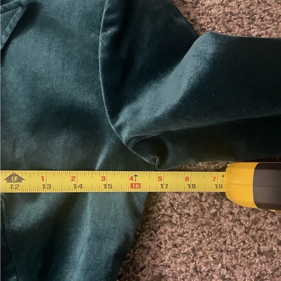 Maeve Anthropologie Teal Velvet Blazer Dress Women’s 6P Jacket Style Chic - Picture 10 of 11